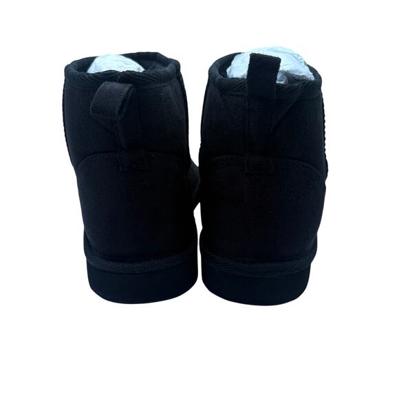 Stitch Fix MIA Bearpaw Shorty Black SZ 6 Suede Ankles Boots Bootie Shearling - Picture 3 of 6